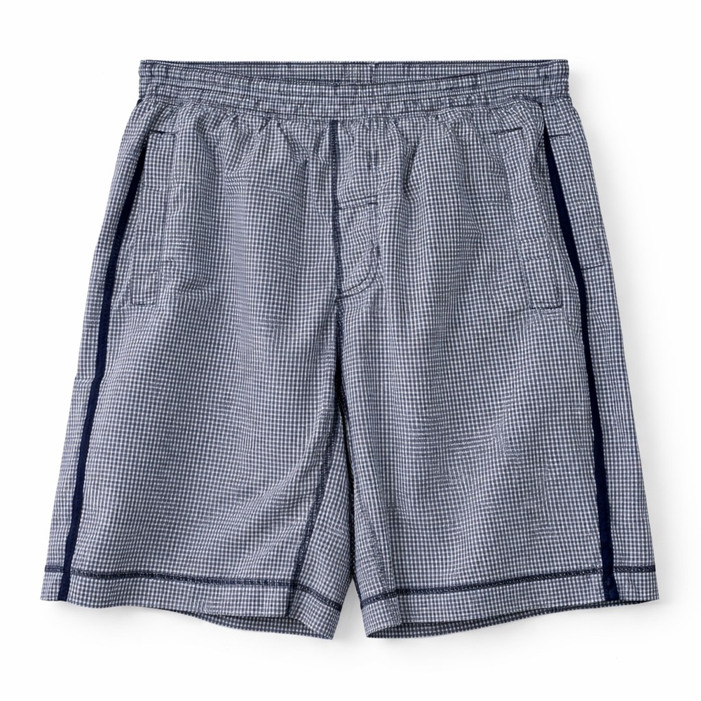 RARE Lululemon Pace Breaker 9” Lined Shorts Gingham Inkwell Medium